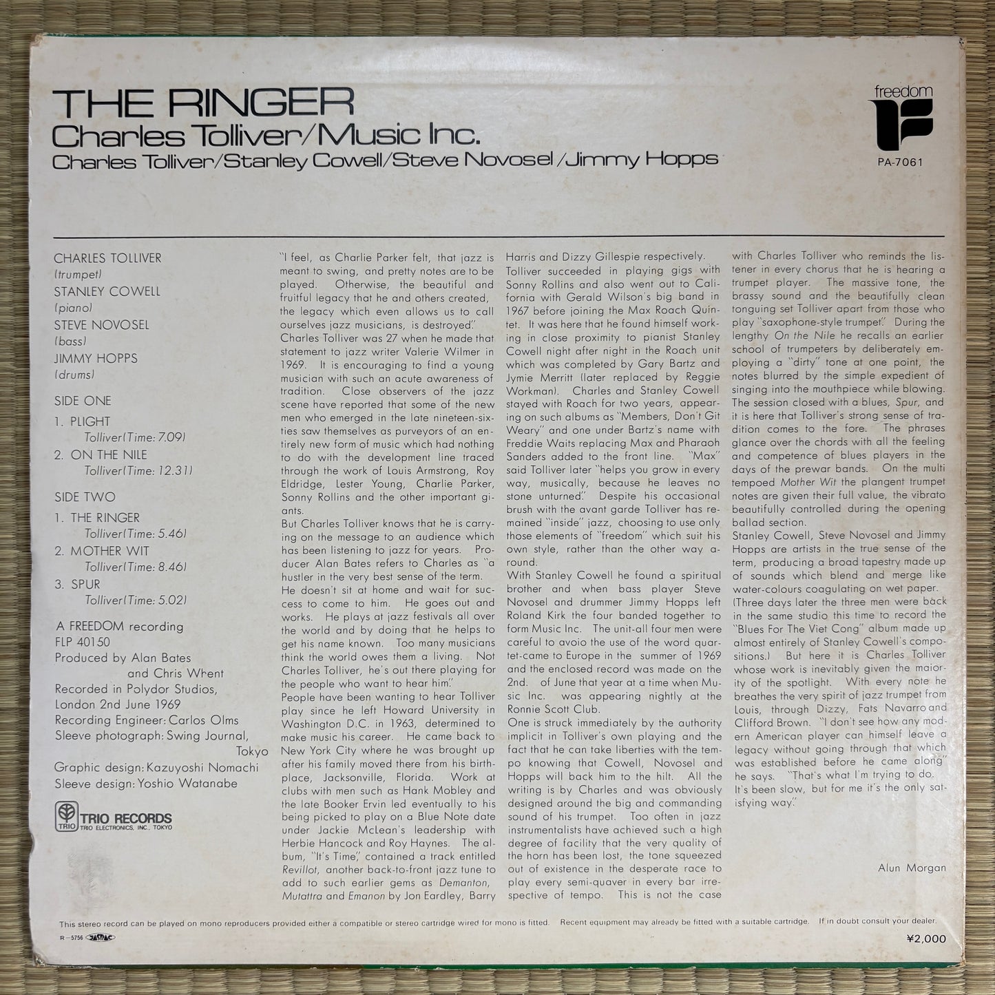 Charles Tolliver / Music Inc. – The Ringer / PA-7061 Freedom Japan Original LP