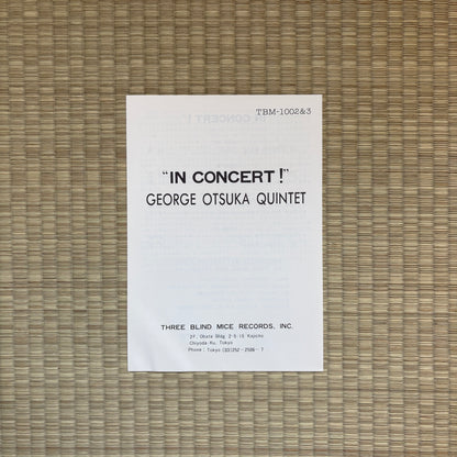 George Otsuka Quintet – In Concert ! / TBM-1002 Three Blind Mice Japan Original LP