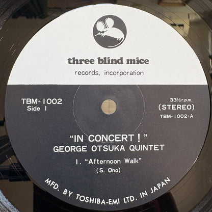George Otsuka Quintet – In Concert ! / TBM-1002 Three Blind Mice Japan Original LP