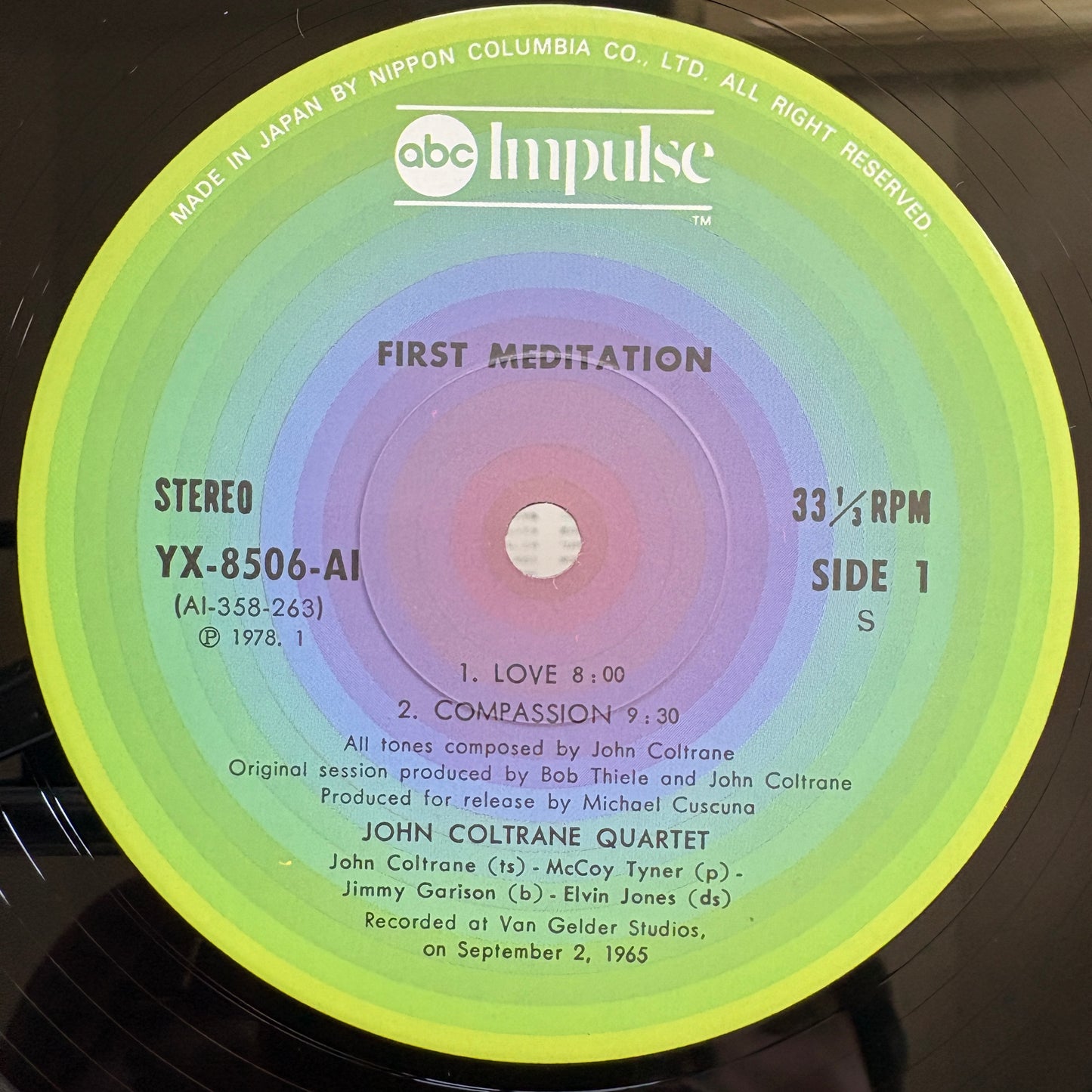 John Coltrane – First Meditations (For Quartet) / YX8506-AI ABC Impulse! Japan Original LP