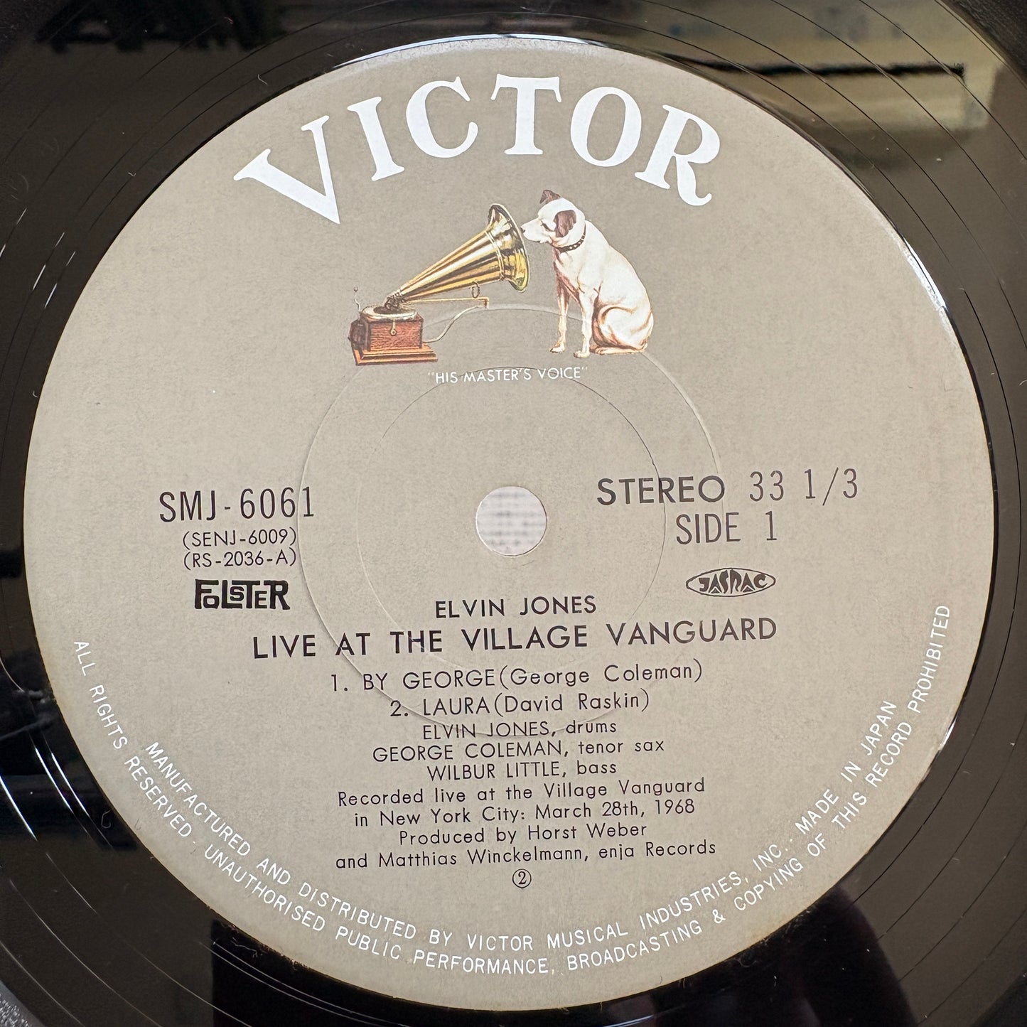 Elvin Jones – Live At The Village Vanguard / SMJ-6061 Enja Japan Original LP