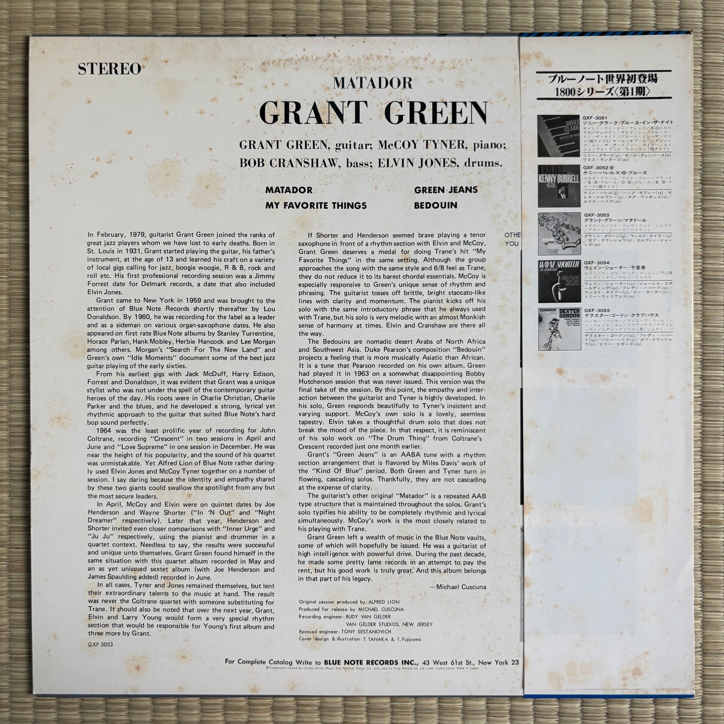 Grant Green – Matador / GXF-3053 Blue Note Japan Original LP