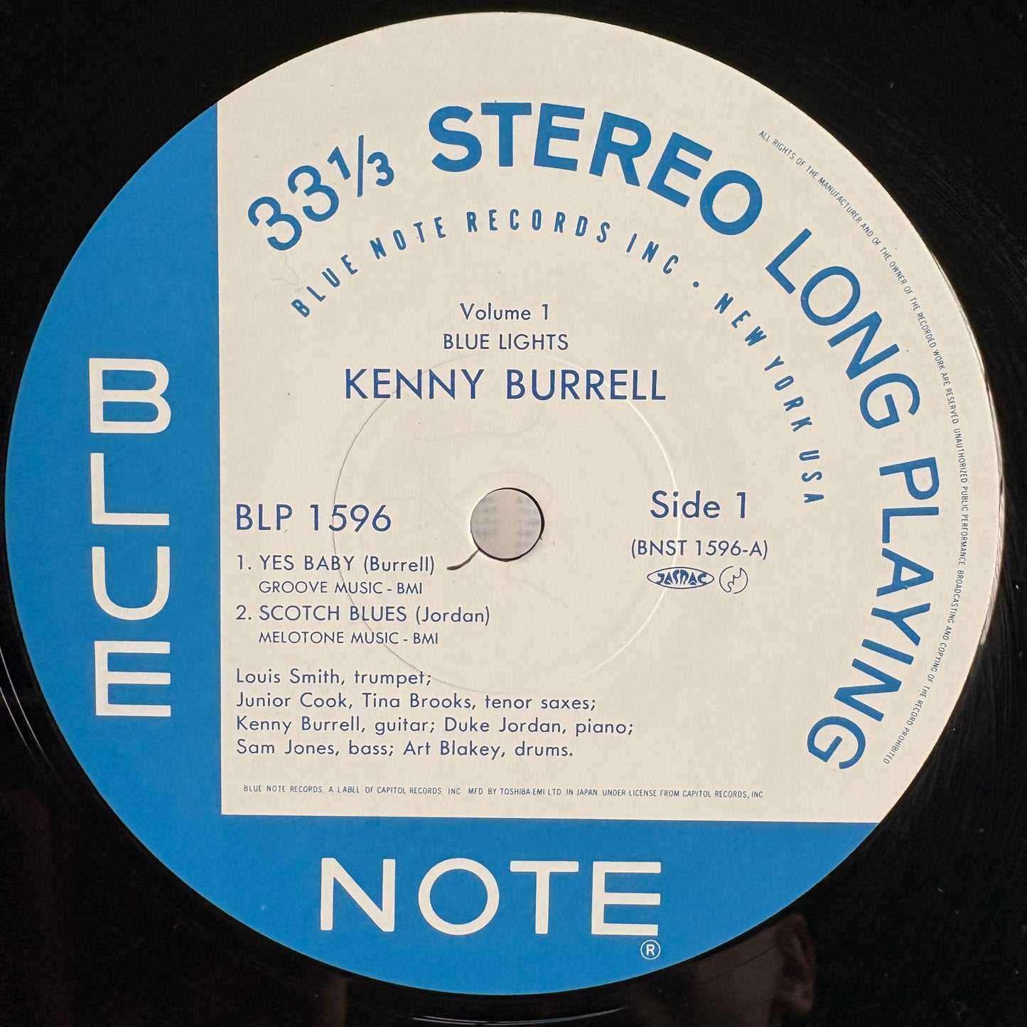 Kenny Burrell – Blue Lights, Volume 1 / BLP 1596 Blue Note Japan LP