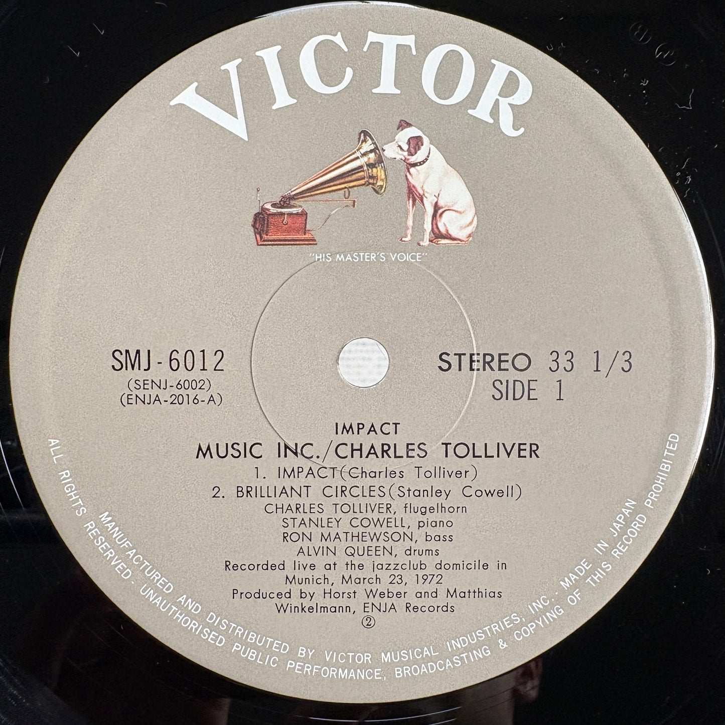 Music Inc. / Charles Tolliver - Impact / SMJ-6012 Enja Japan Original LP