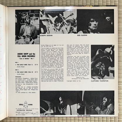 Archie Shepp, The Full Moon Ensemble – Live In Antibes (Vol. 1) / BYG-32 Byg Japan Original LP