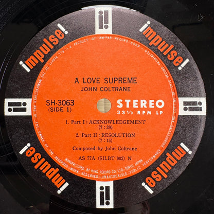 John Coltrane - A Love Supreme / SH 3063 Impulse! Japan Original LP