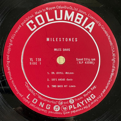 Miles Davis – Milestones / YL 118 Columbia Japan Original LP