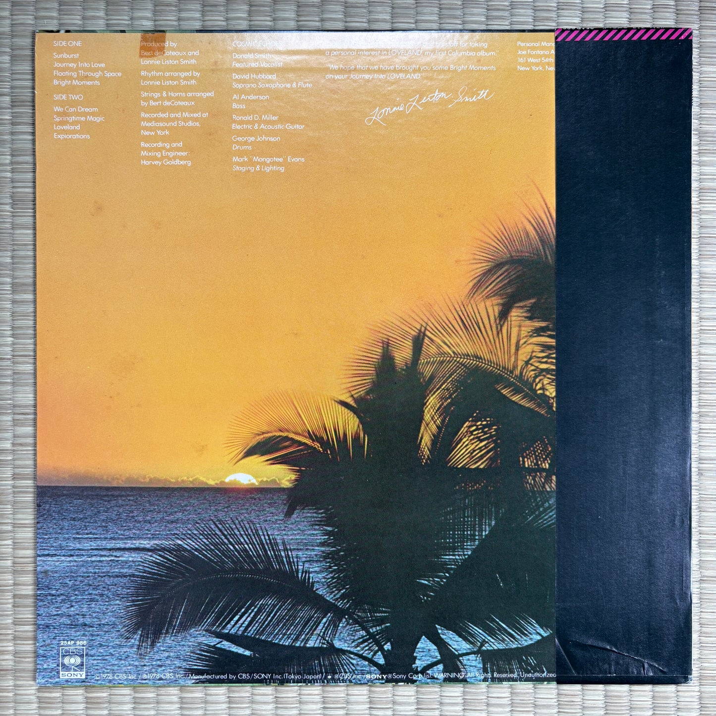 Lonnie Liston Smith – Loveland / 25AP 986 CBS/Sony Japan Original LP