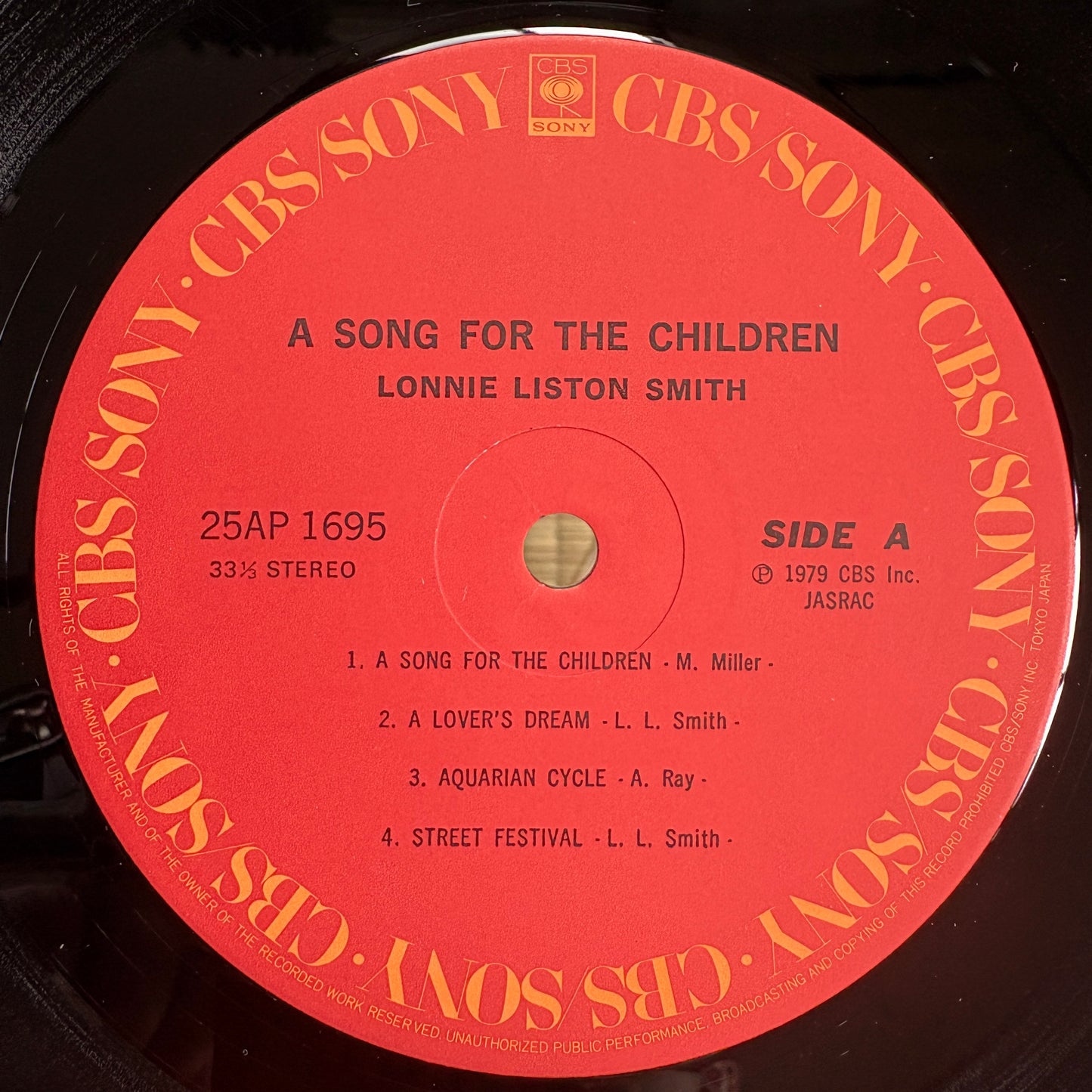 Lonnie Liston Smith – A Song For The Children / 25AP1695 CBS/Sony Japan Original LP