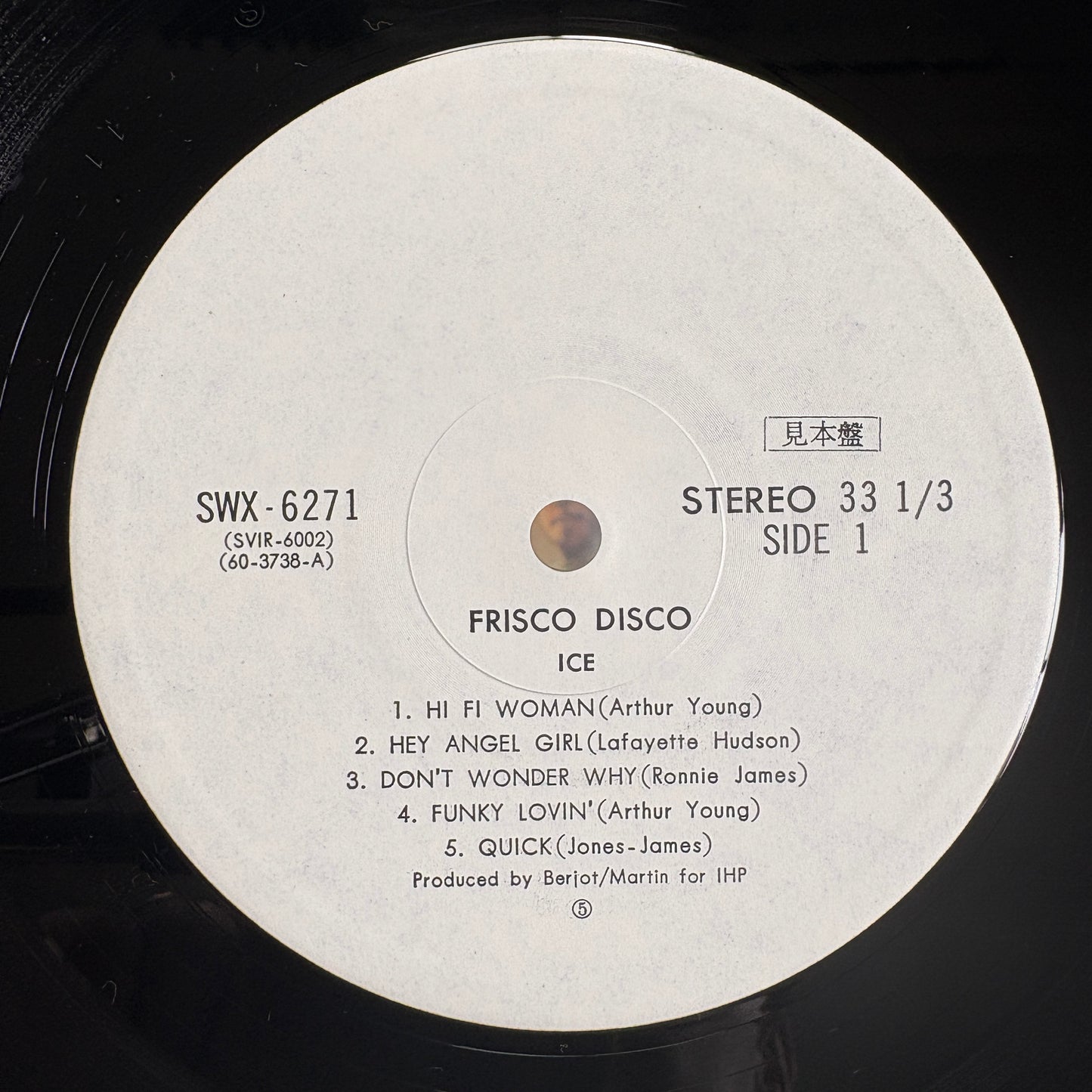 Ice ‎– Frisco Disco / SWX-6271 Victor Japan Original Promo LP