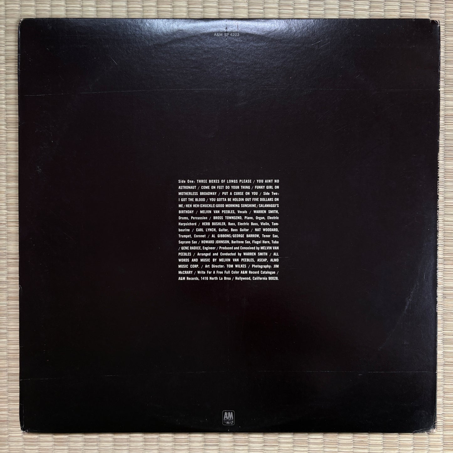 Melvin Van Peebles – Ain't Supposed To Die A Natural Death / SP-4223 A&M US Original LP