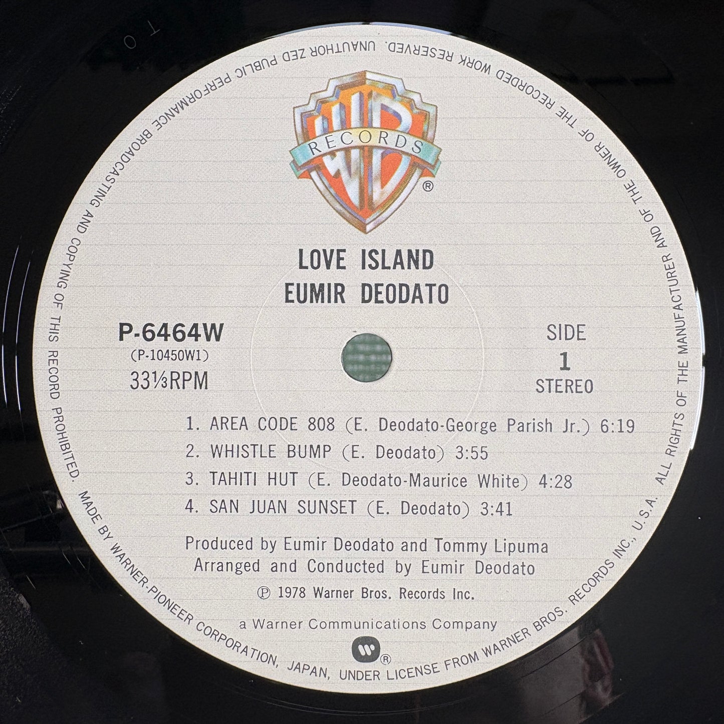 Deodato – Love Island / P-6464W Warner Bros. Japan LP